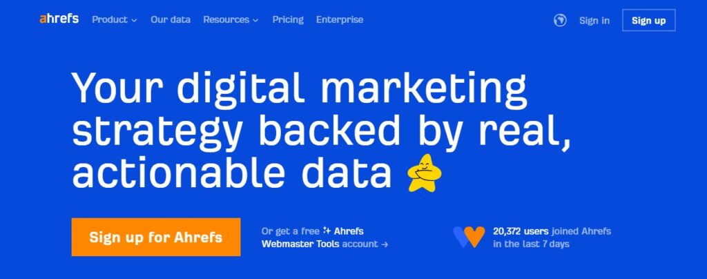 Ahrefs Homepage