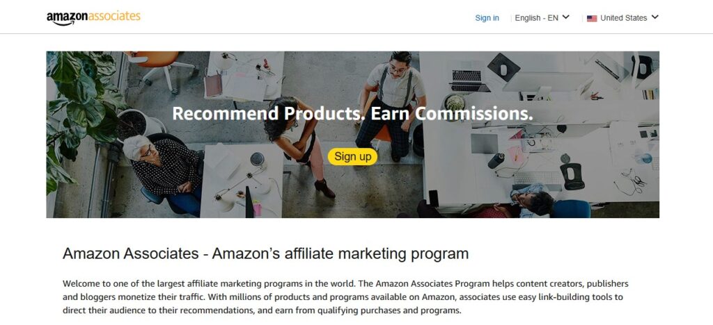  Amazon Affiliate Program