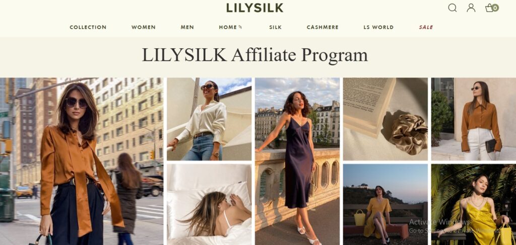 Lilysilk affiliate marketing program